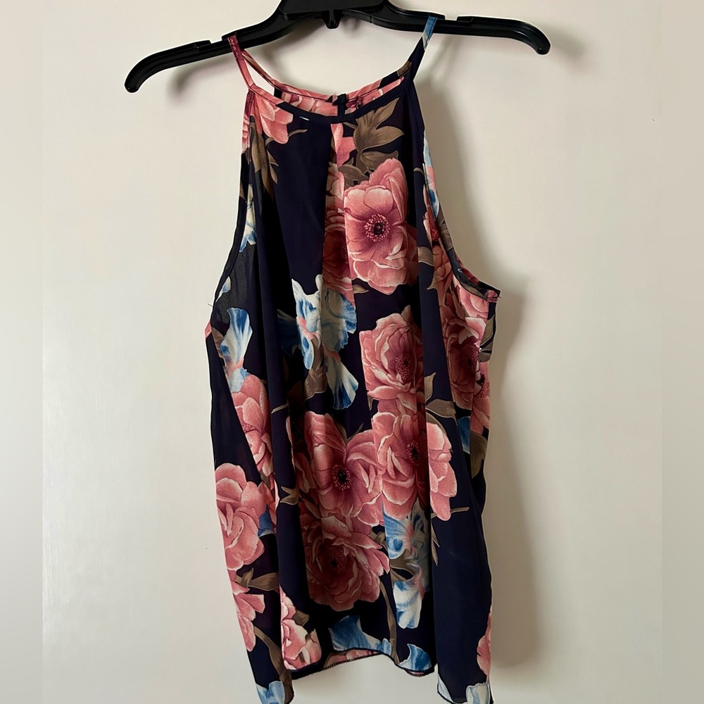 Floral halter neck blouse